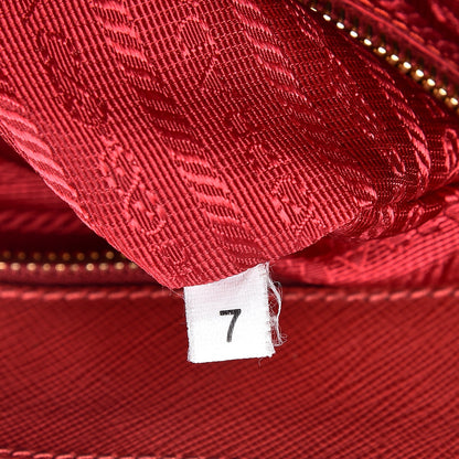 Prada Saffiano Large Galleria Double Zip Tote Fuoco 7 of 12
