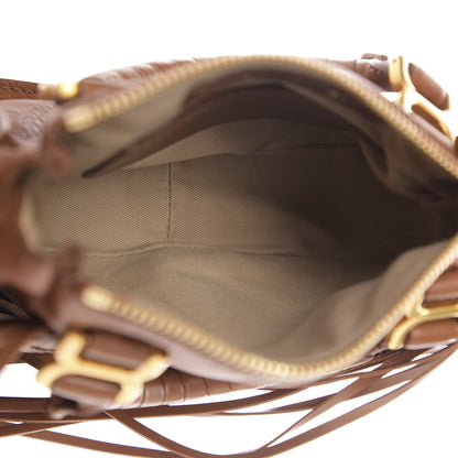 Chloe Shiny Small Grain Calfskin Mini Marcie Multi Fringe Satchel Tan 4 of 9