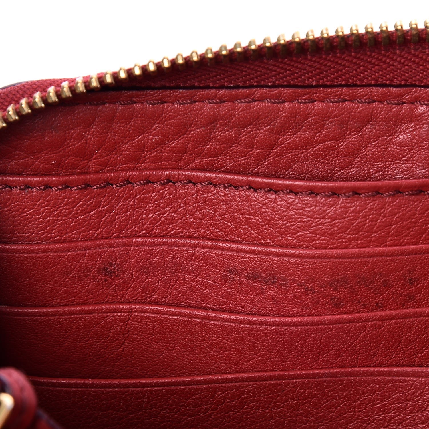 Chloe Grained Calfskin Marcie Long Zip Around Wallet Red 7 of 10
