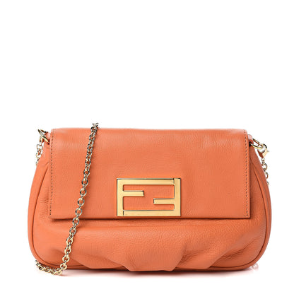 Fendi Vitello Flamingo Fendista Pouchette Crossbody Arancio 1 of 9