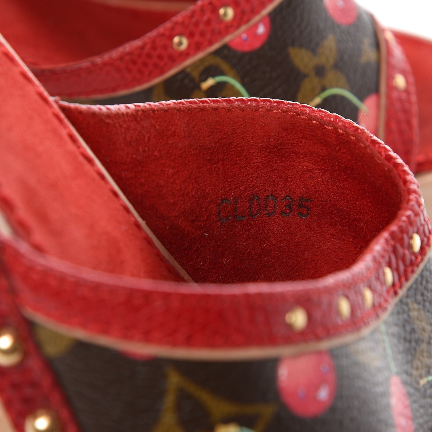 Louis Vuitton Monogram Cerises Mules Heels 37.5 7 of 13