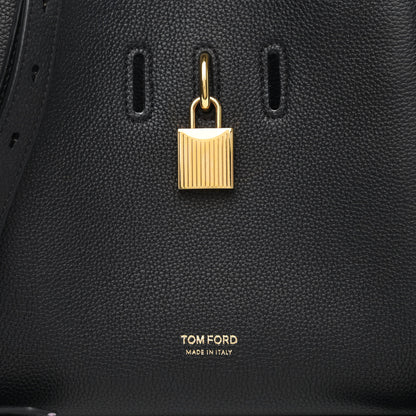 Tom Ford Grained Calfskin Small Padlock Top Handle Bag Black 7 of 9