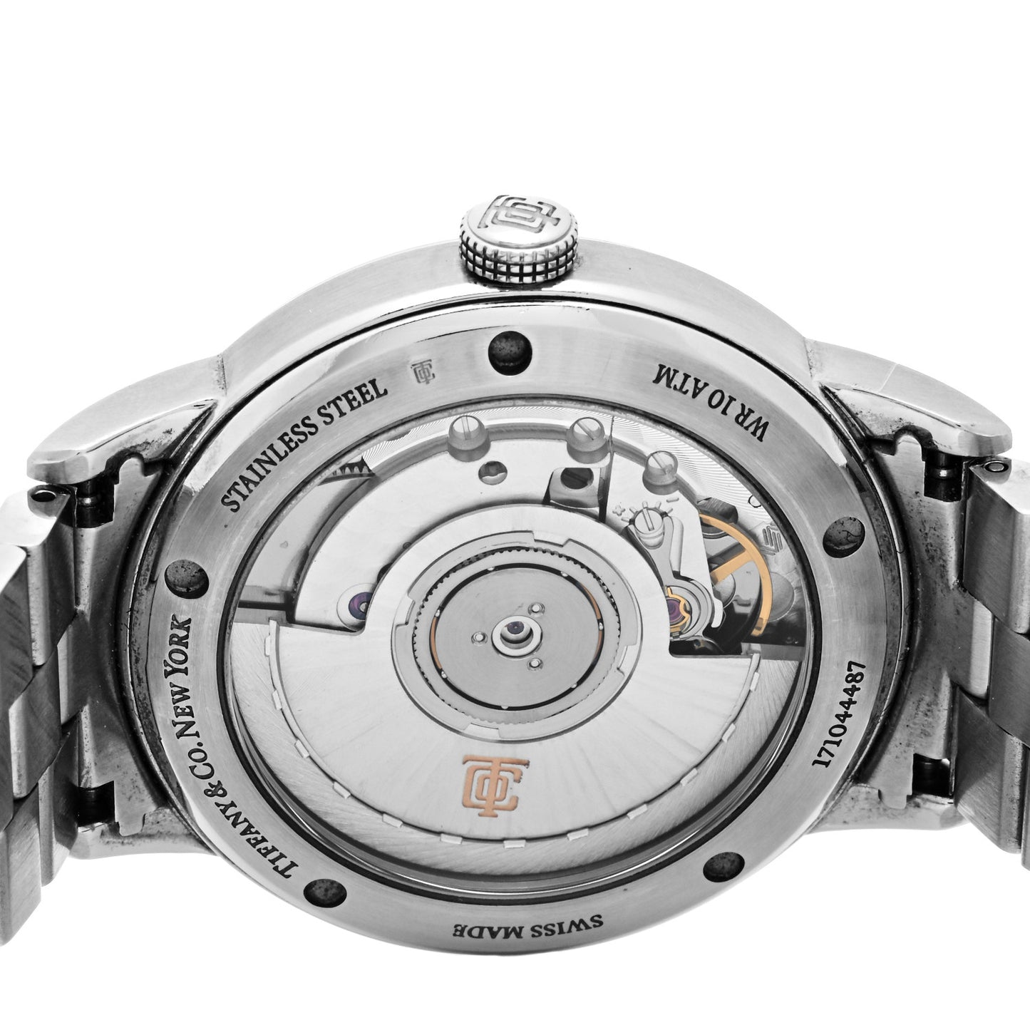 Stainless Steel Diamond 34mm CT60 3-Hand Automatic Watch Pink