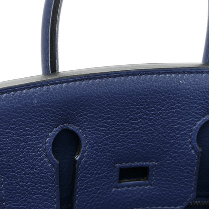 Hermes Taurillon Novillo Birkin 25 Bleu Saphir 9 of 9