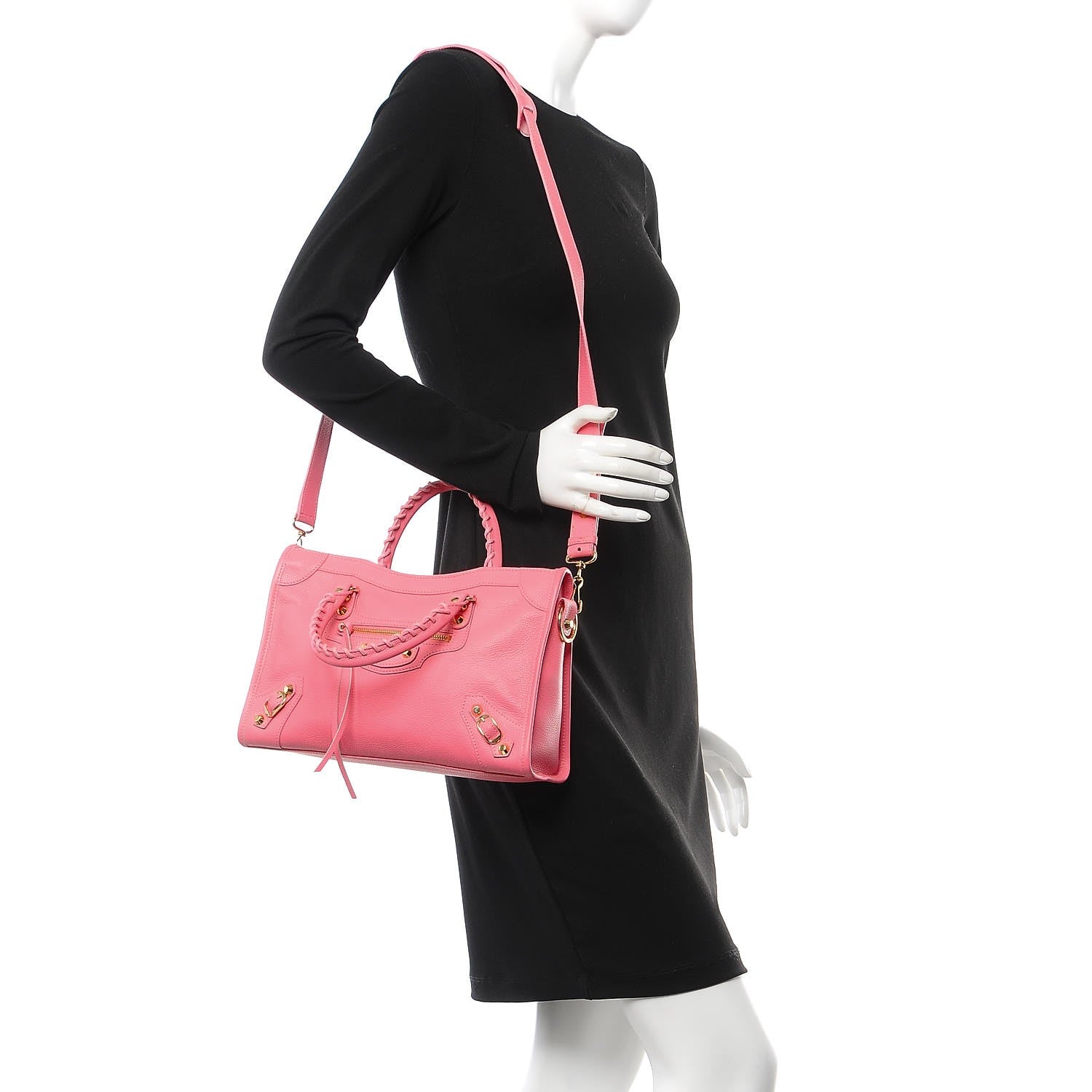 Balenciaga Veau Gravier Classic Gold Hardware S City Rose Dragee 2 of 9