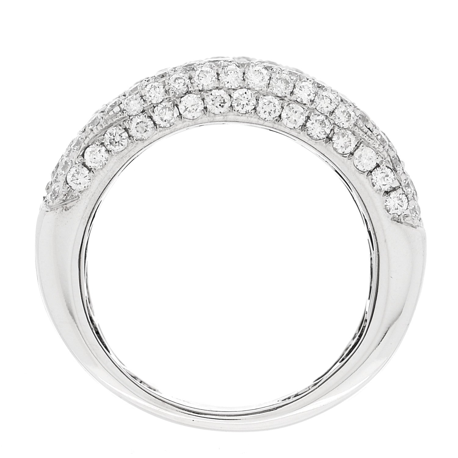 Parker & West by FASHIONPHILE 18K White Gold Diamond 3.15ctw Band Ring 53 6.25 5 of 9