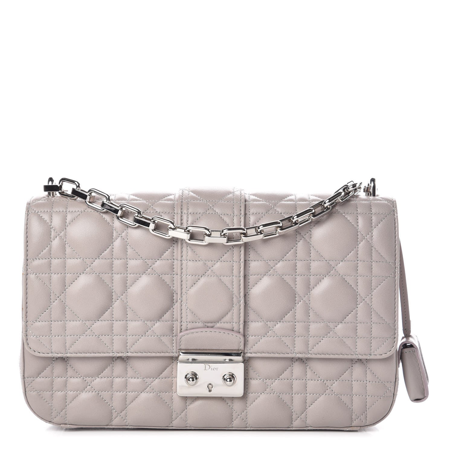 Christian Dior Lambskin Cannage Medium Miss Dior Flap Grey 1 of 10