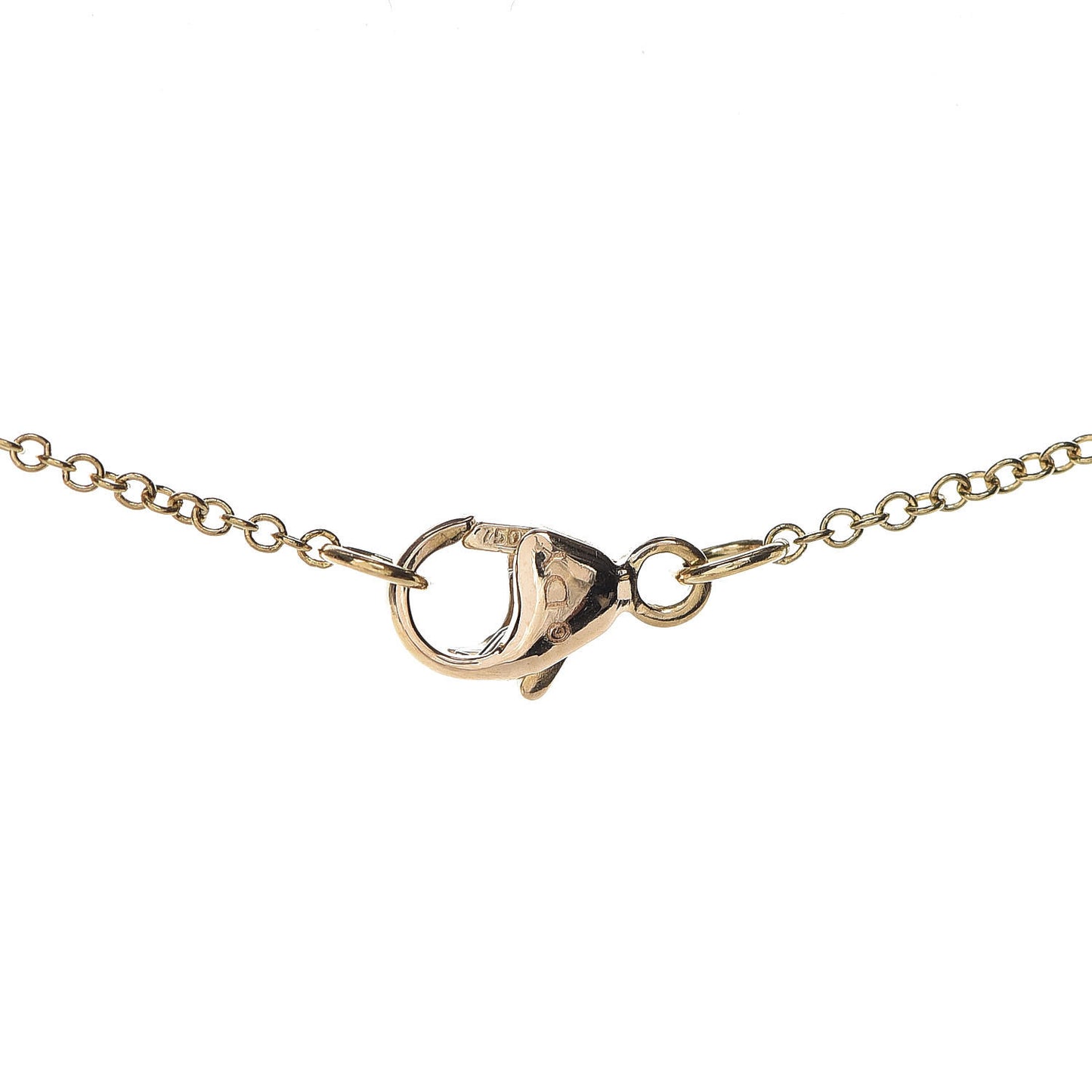 18K Yellow Gold Diamond Initial L Charm Necklace
