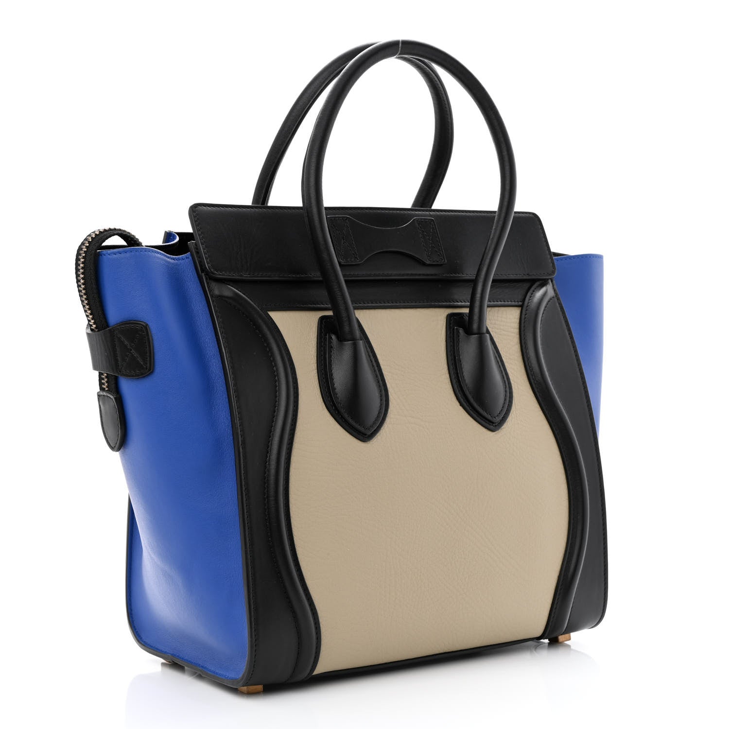 Celine Elephant Calfskin Suede Micro Tri-Color Luggage Sand 3 of 10