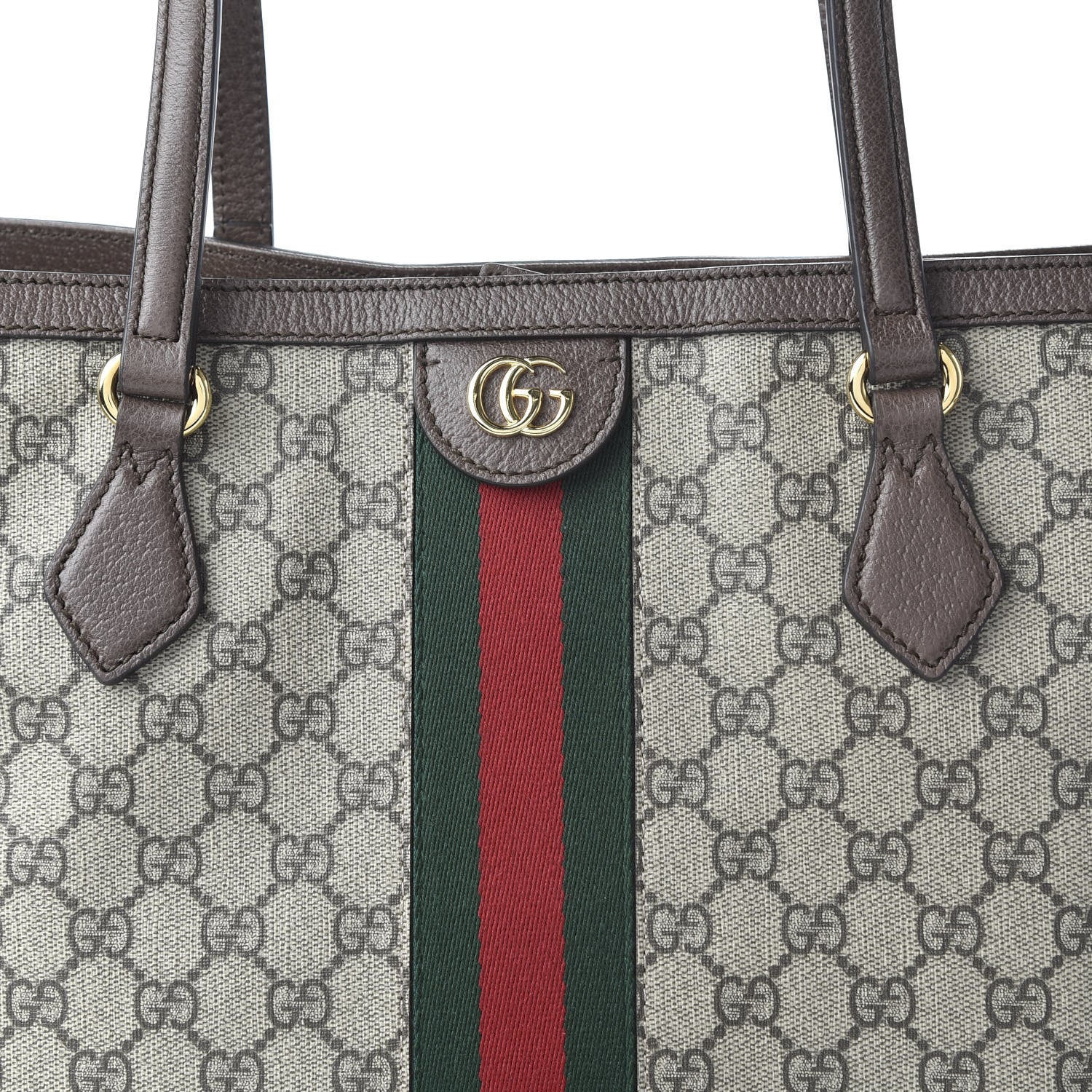 Gucci GG Supreme Monogram Medium Ophidia Shopping Tote Brown 10 of 10