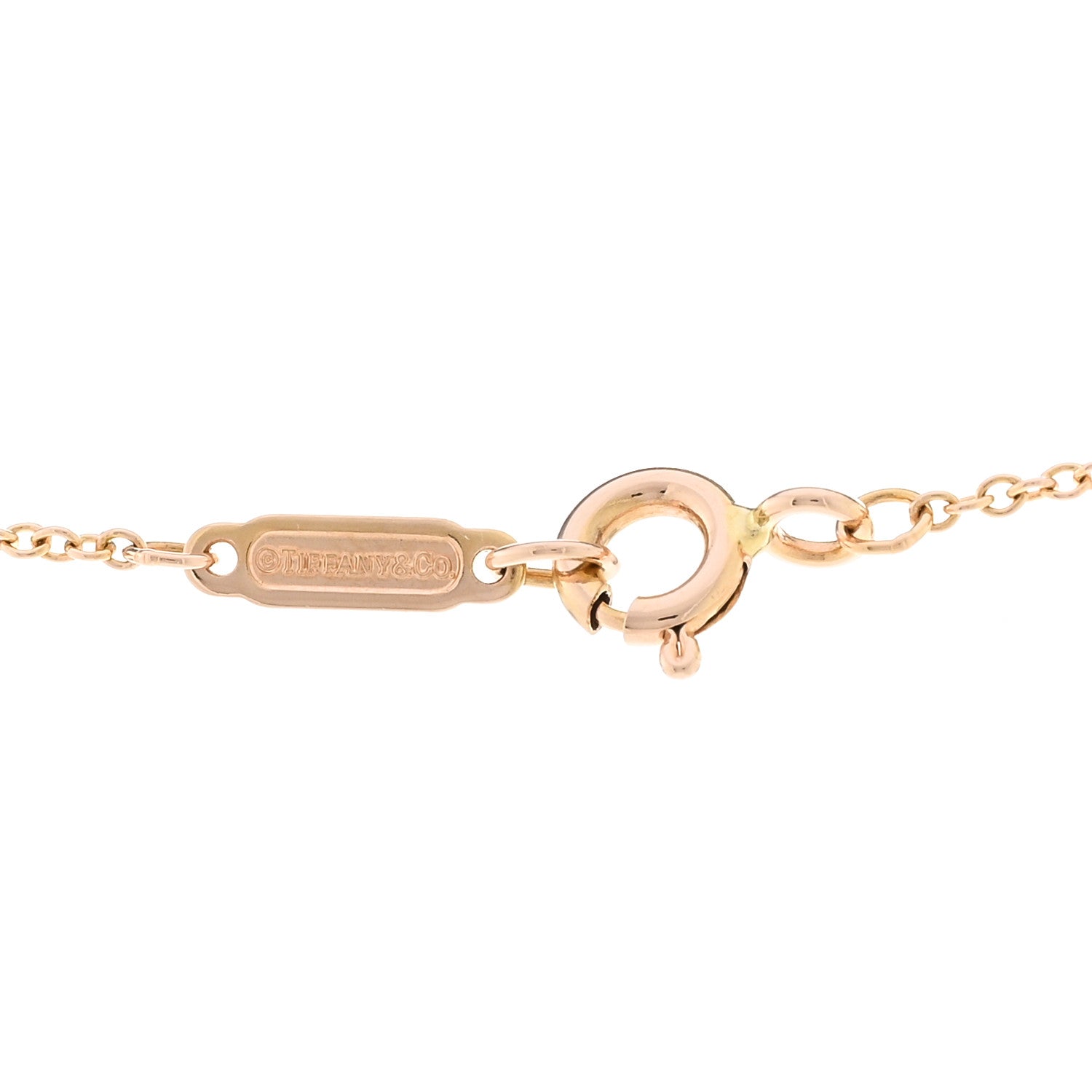 Tiffany 18K Rose Gold Small Oval Key Station Pendant Necklace 4 of 4