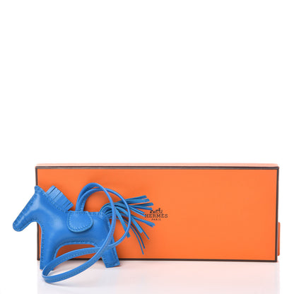 Hermes Milo Lambskin Grigri Rodeo Horse Bag Charm PM Bleu Zanzibar 5 of 5