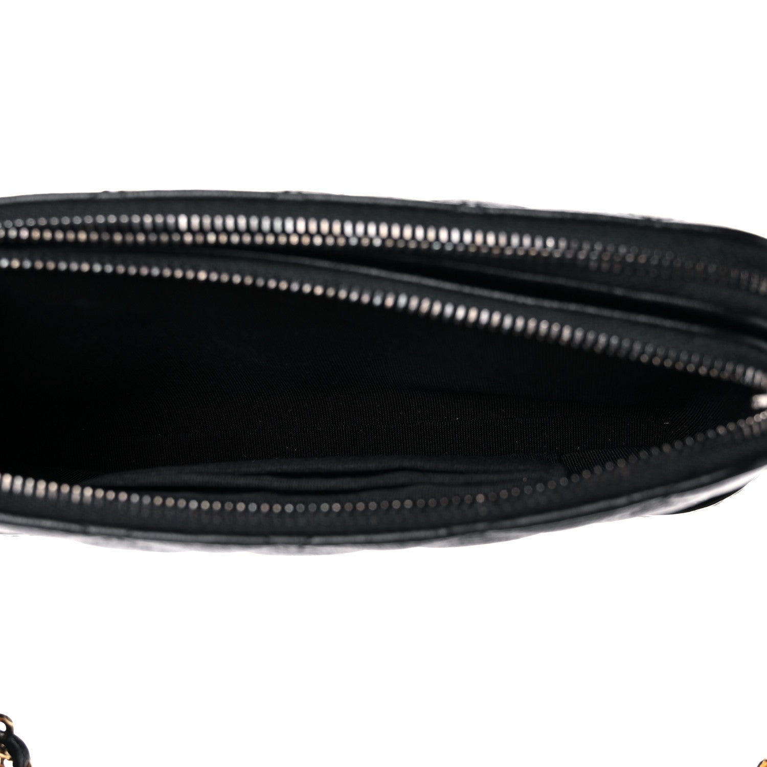Chanel Patent Goatskin Quilted Small Gabrielle Clutch With Chain Black 9 of 15