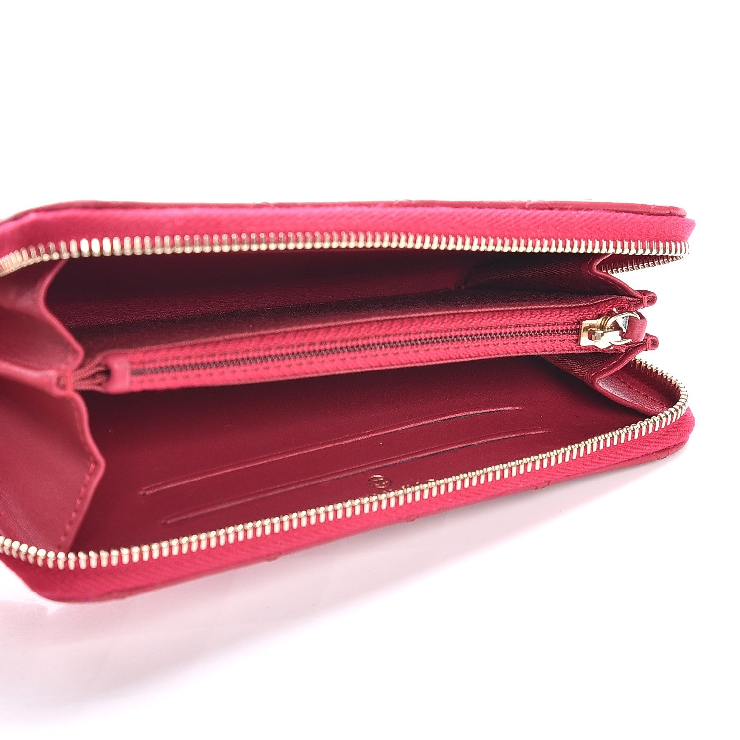 Chanel Lambskin Quilted Small Trendy CC Zip Around Wallet Dark Pink 5 of 8