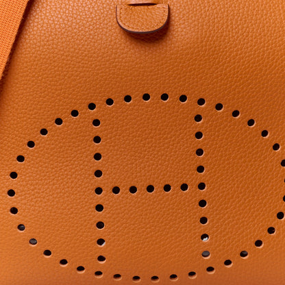 Hermes Taurillon Clemence Evelyne II PM Potiron 7 of 10