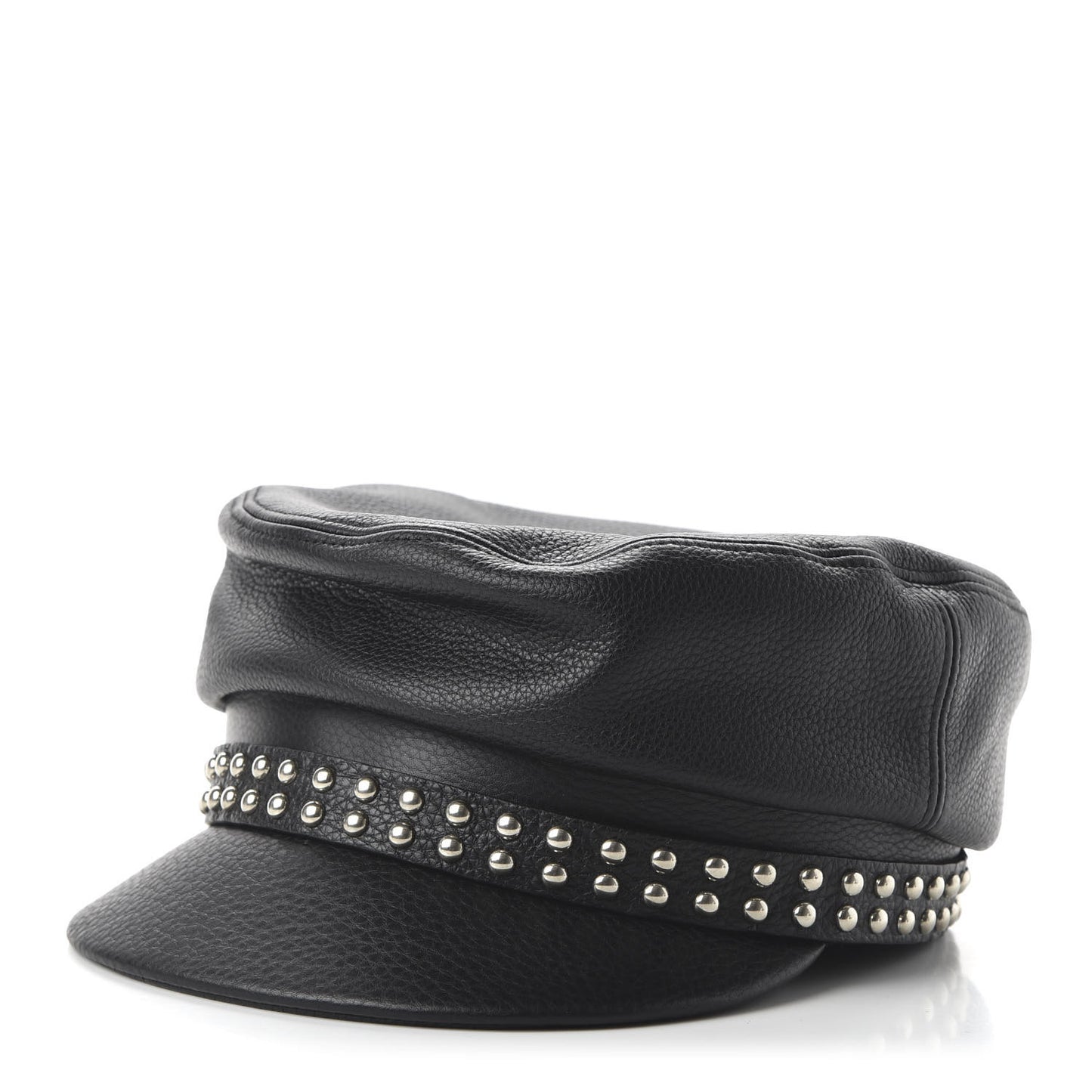 Calfskin Studded Cellarius Hat XL Black