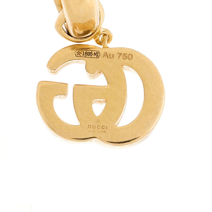 Gucci 18K Yellow Gold Running G Drop Hoop Earrings 4 of 5