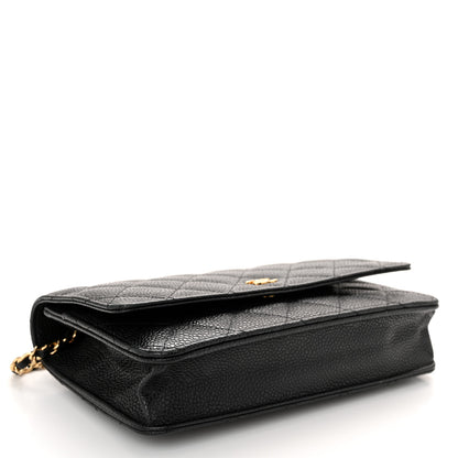 Chanel Caviar Quilted Wallet On Chain WOC Black 4 of 11