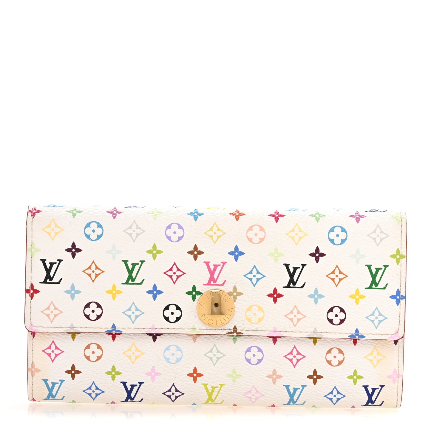 Monogram Multicolor Sarah Wallet White Litchi