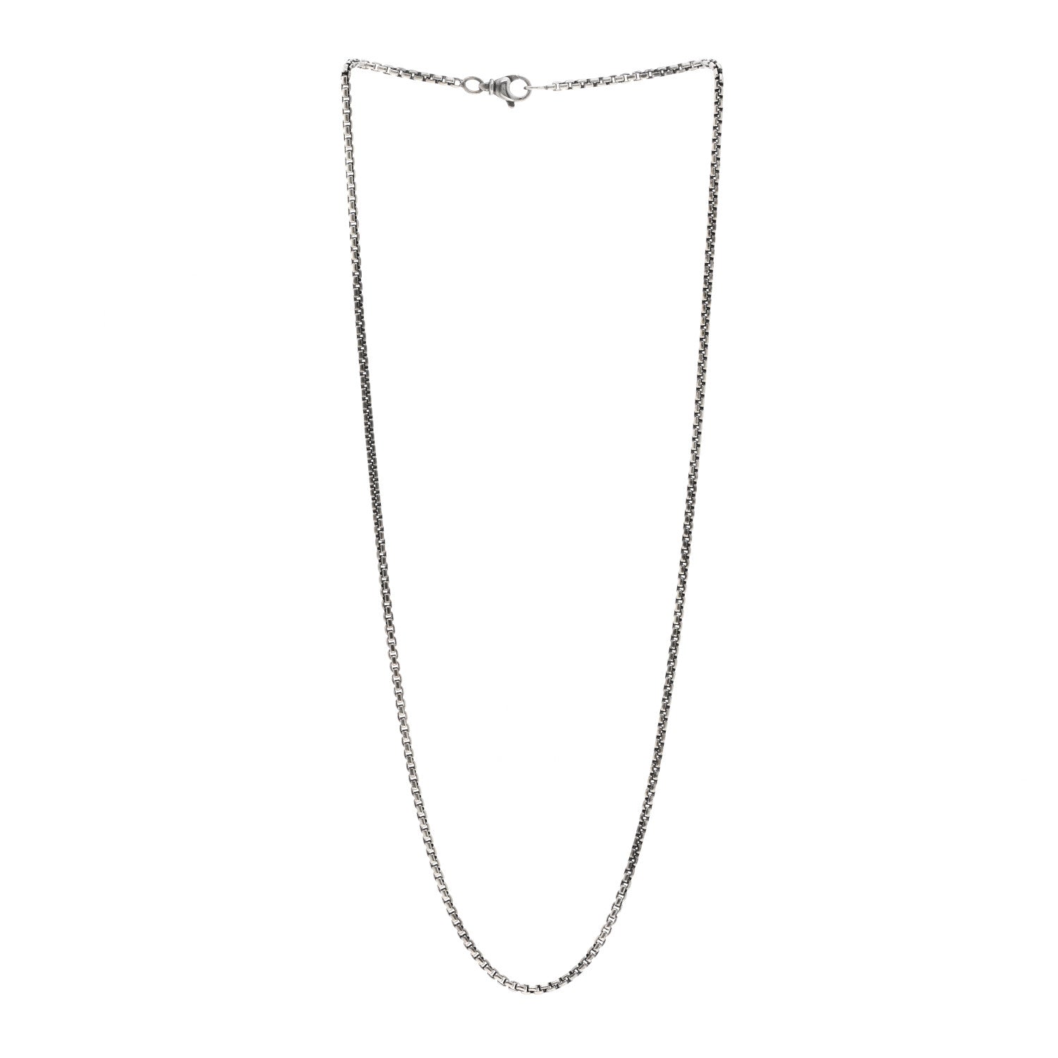 David Yurman Sterling Silver 2.7mm Small Box Chain Necklace 22" 3 of 4