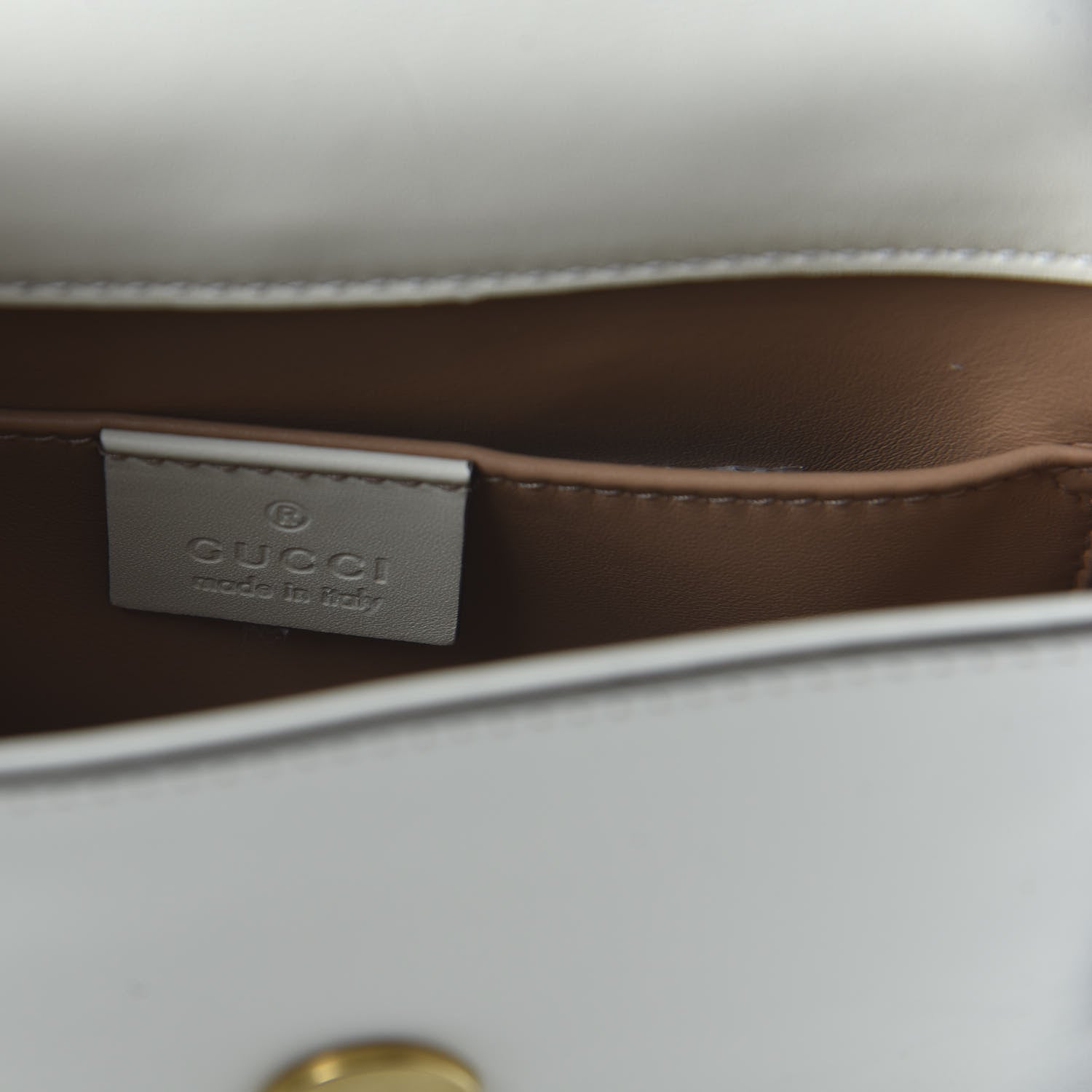 Gucci Nappa Pearl Studded Mini Queen Margaret Broadway Shoulder Bag Mystic White 9 of 12