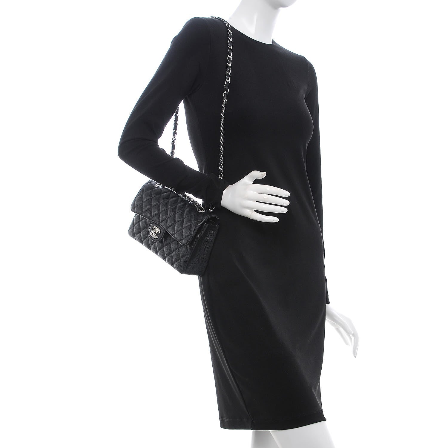 Chanel Caviar Quilted Small Double Flap Black 2 of 9
