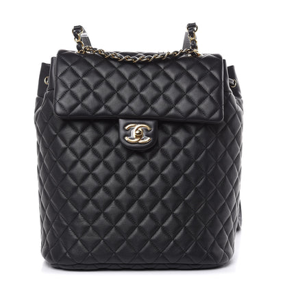 Chanel Lambskin Quilted Large Urban Spirit Backpack Black 1 of 9
