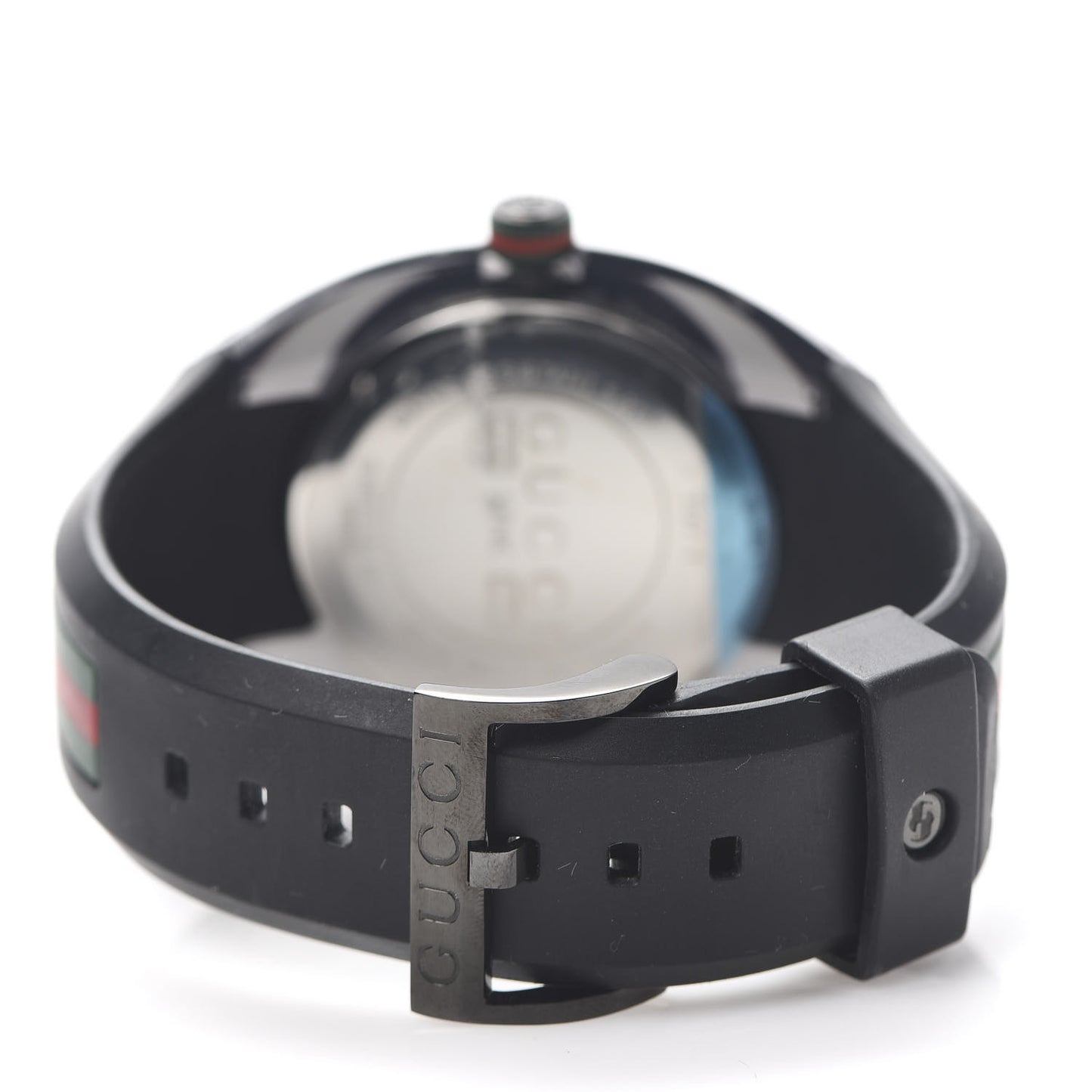 Stainless Steel Rubber 46mm Sync Web Quartz Watch Black