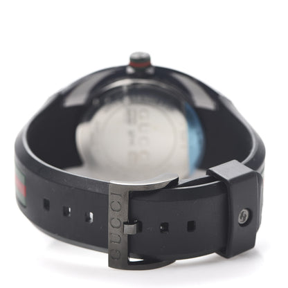 Gucci Stainless Steel Rubber 46mm Sync Web Quartz Watch Black 4 of 6