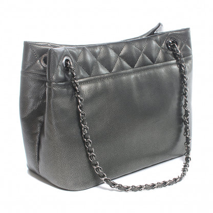 Chanel Caviar Timeless CC Tote Dark Silver 3 of 7