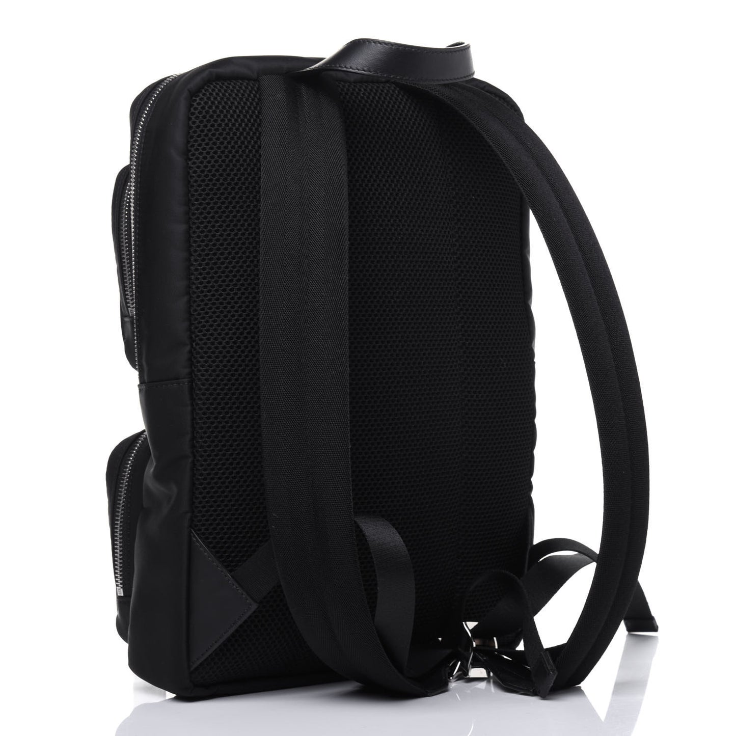 Glazed Fabric Nylon FF 1974 Diagonal Panelled Backpack Tobacco Moresco Black