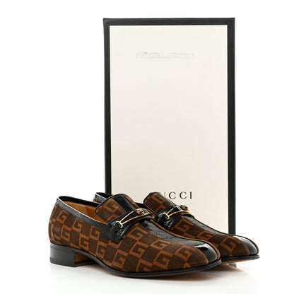Gucci Vernice Naplack Suede Mens Square G Loafers 9 Black Sigaro 13 of 13