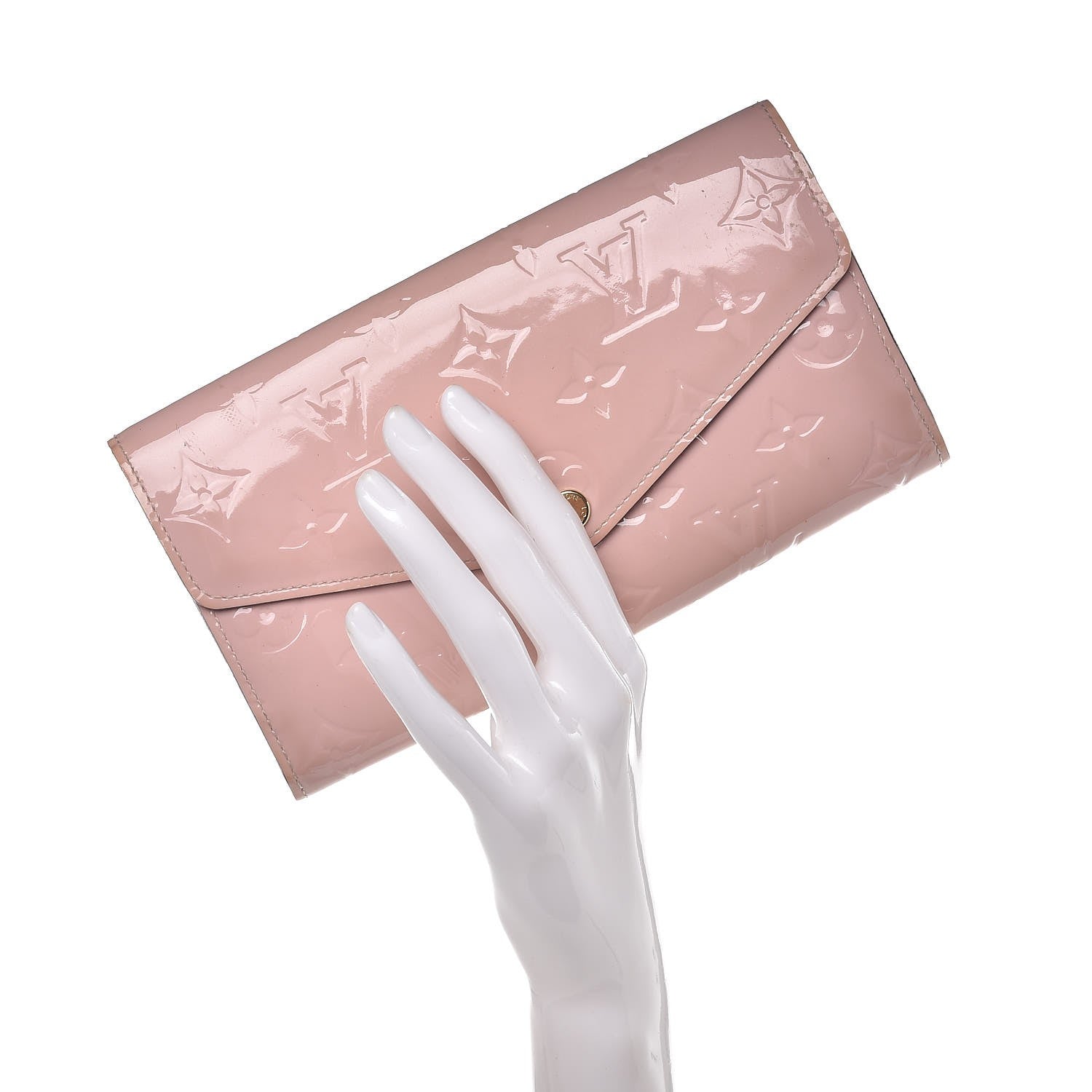 Louis Vuitton Vernis Sarah Wallet NM Rose Ballerine 2 of 16