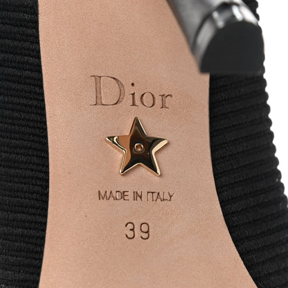 Christian Dior Technical Canvas Ribbon Embroidered J'Adior 100mm Pumps 39 Black 6 of 8