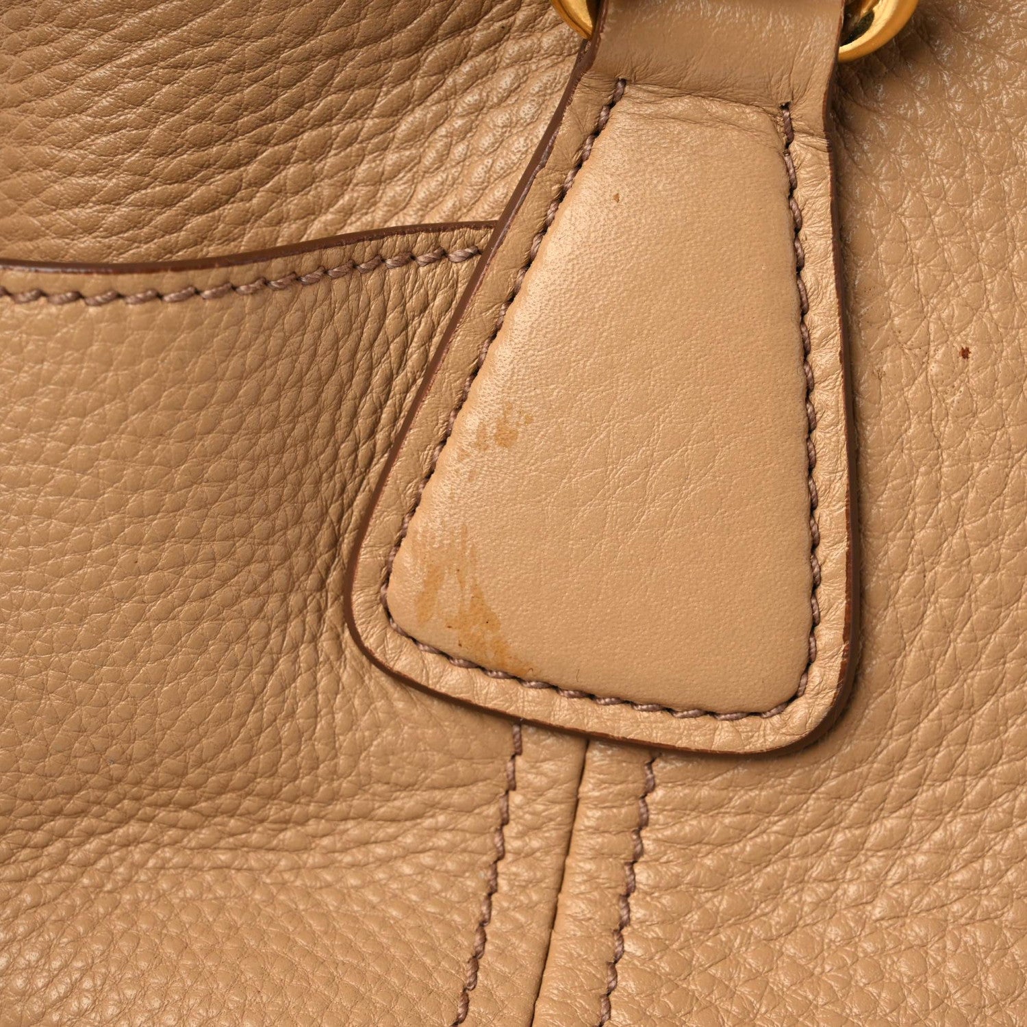 Prada Vitello Daino Side Pocket Tote Caramel 9 of 13