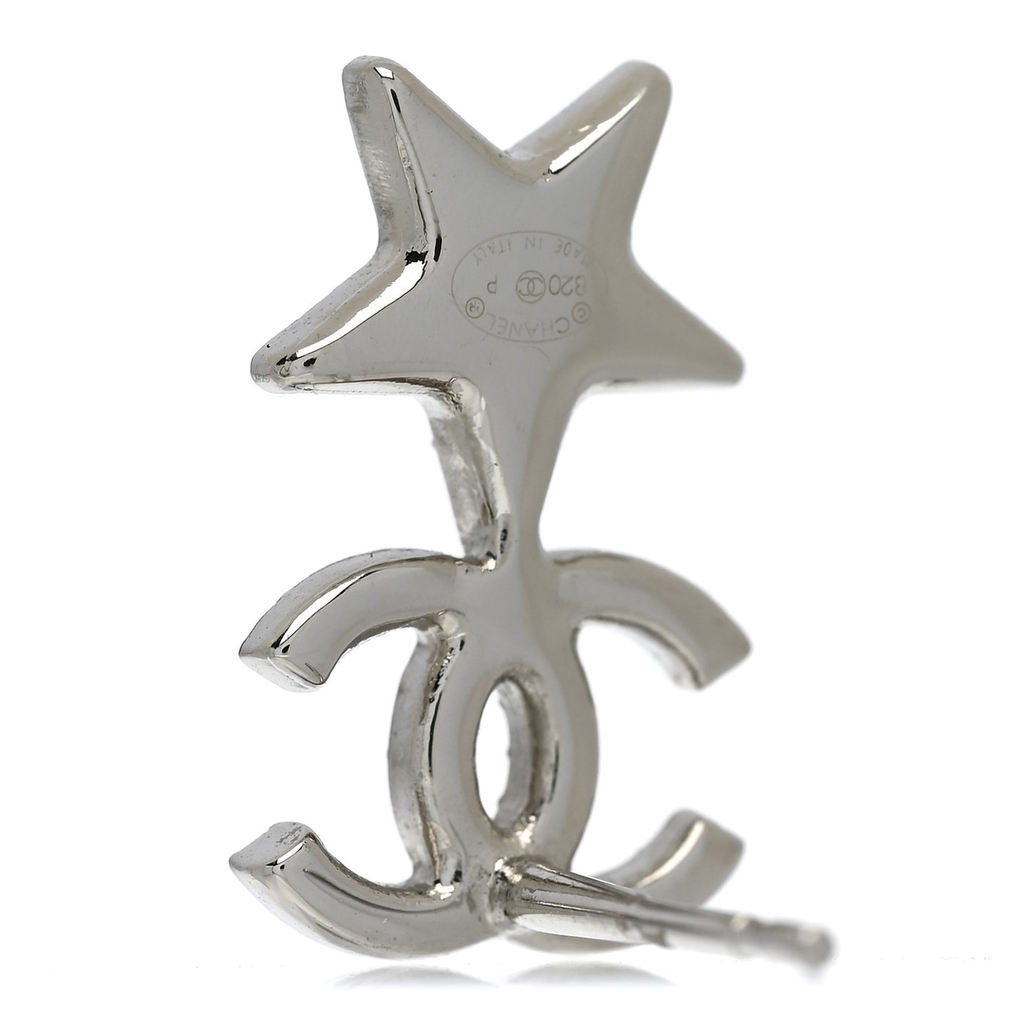 Crystal CC Starfall Drop Earrings Silver