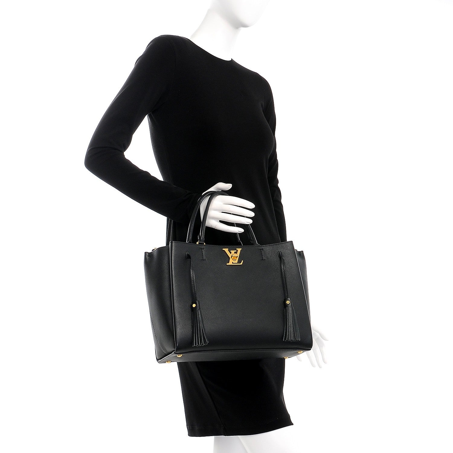 Louis Vuitton Calfskin Lockmeto Black 3 of 8