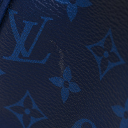 Louis Vuitton Taiga Monogram Eclipse Keepall Bandouliere 50 Pacific Blue 14 of 17