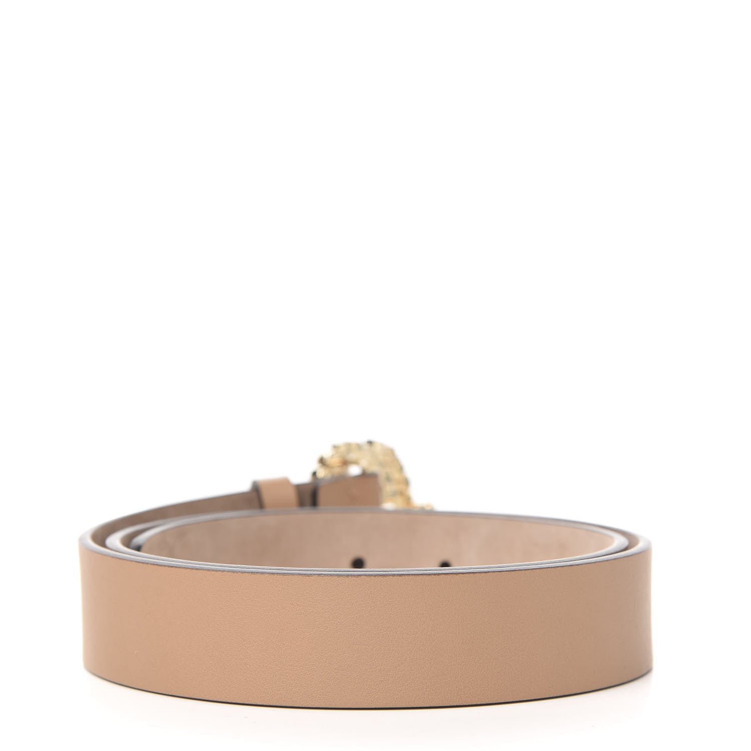 Gucci Calfskin Studded Interlocking G Belt 80 32 Brown 2 of 5