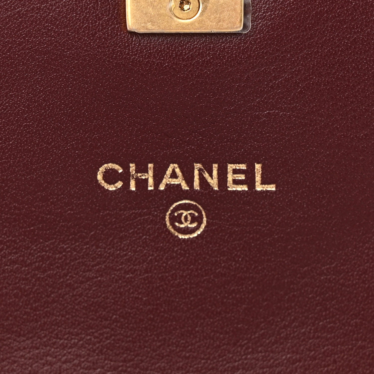 Chanel Calfskin Quilted Coco Mail Clutch With Chain Burgundy 6 of 12