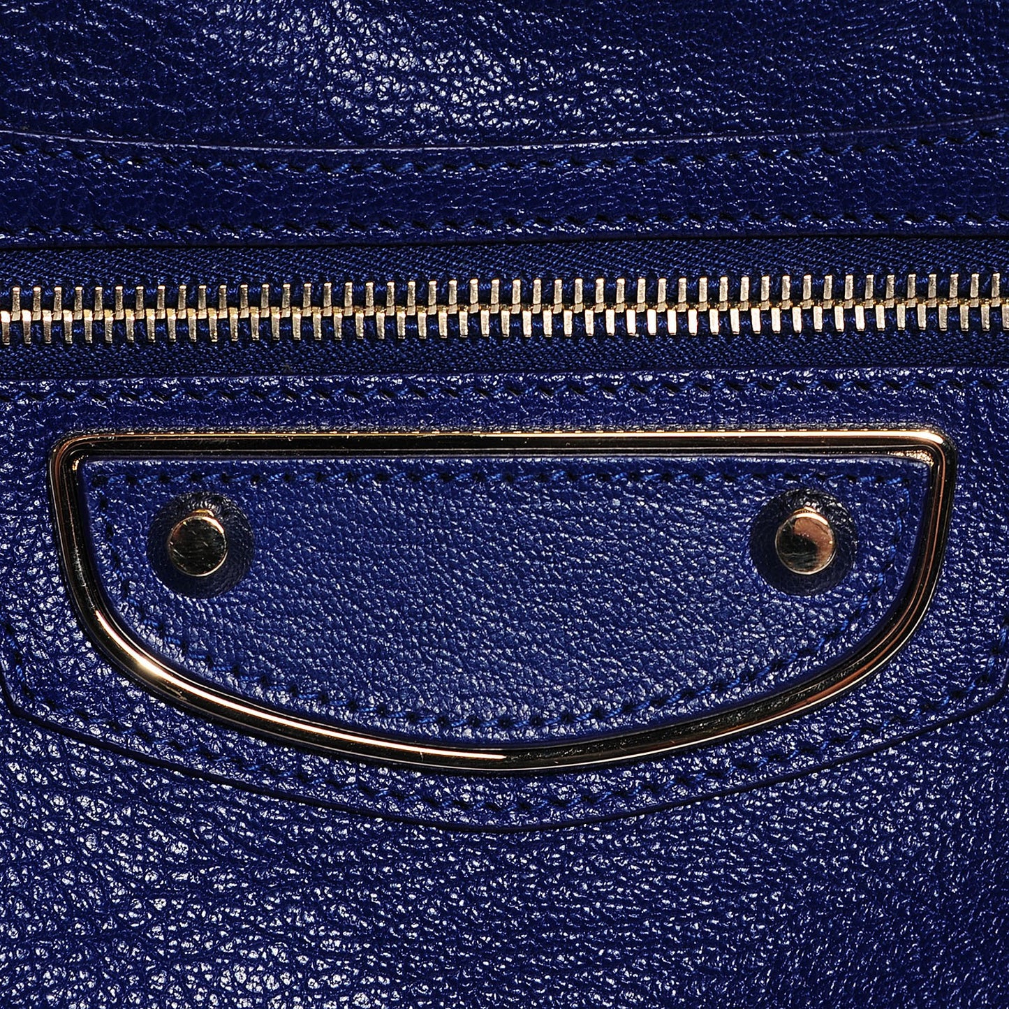 Chevre Gold Metallic Edge Hardware Velo Bleu Roi