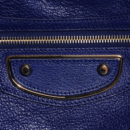 Balenciaga Chevre Gold Metallic Edge Hardware Velo Bleu Roi 8 of 14