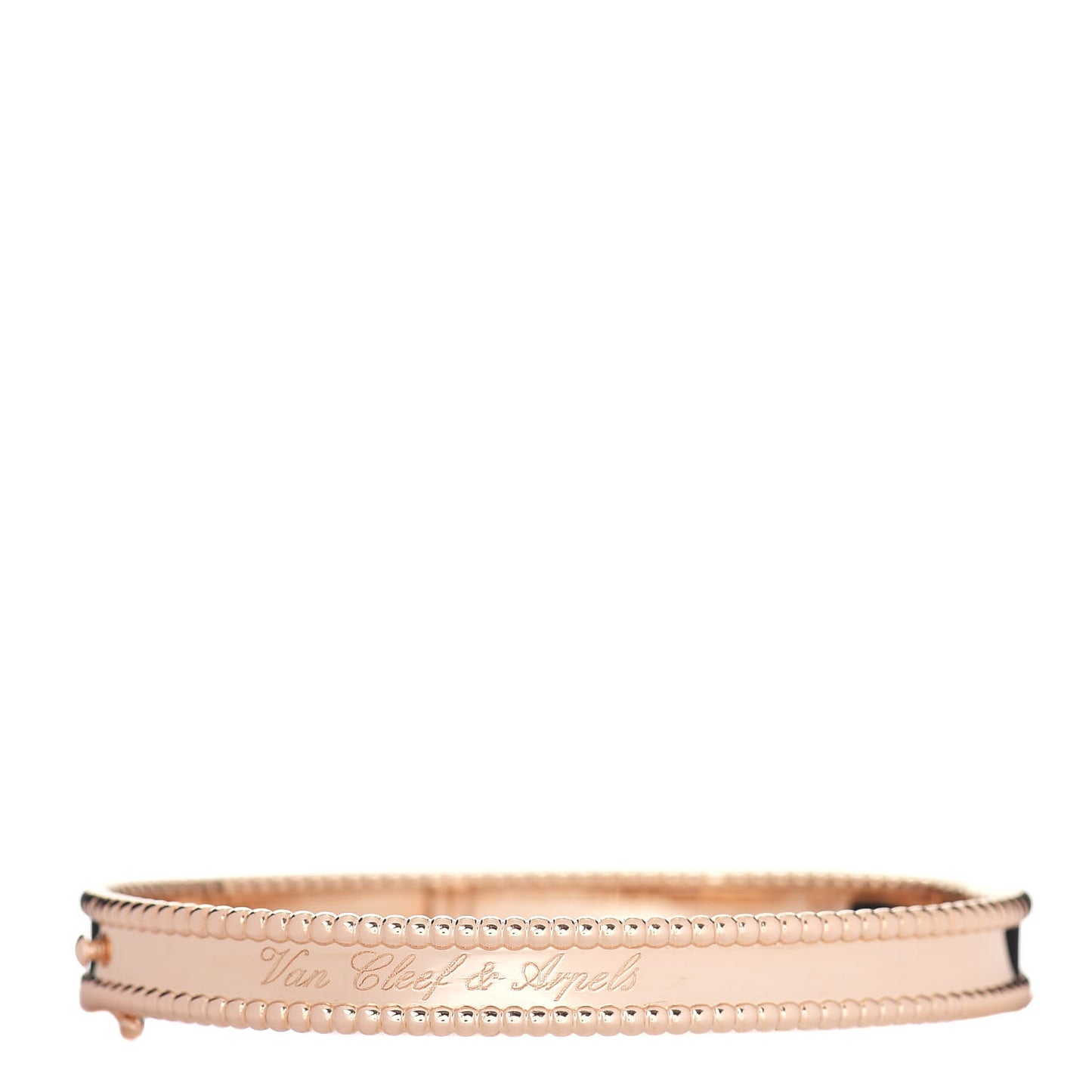 18K Rose Gold Perlee Signature Bangle Bracelet L