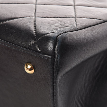Chanel Lambskin Quilted CC Shopping Tote Black 9 of 15