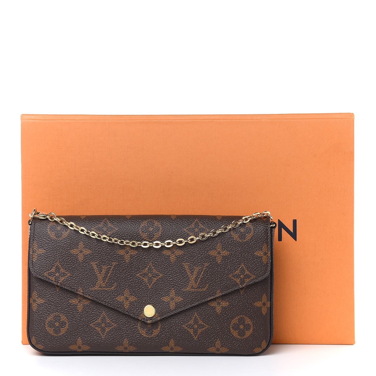 Louis Vuitton Monogram Pochette Felicie Chain Wallet Fuchsia 10 of 10