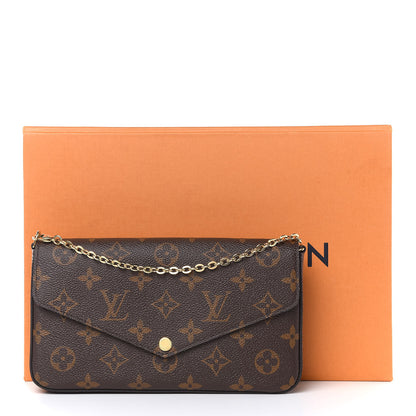 Louis Vuitton Monogram Pochette Felicie Chain Wallet Fuchsia 10 of 10