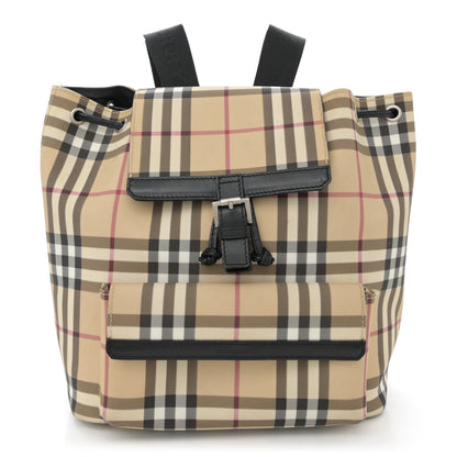 Burberry House Check Drawstring Backpack Black 1 of 19