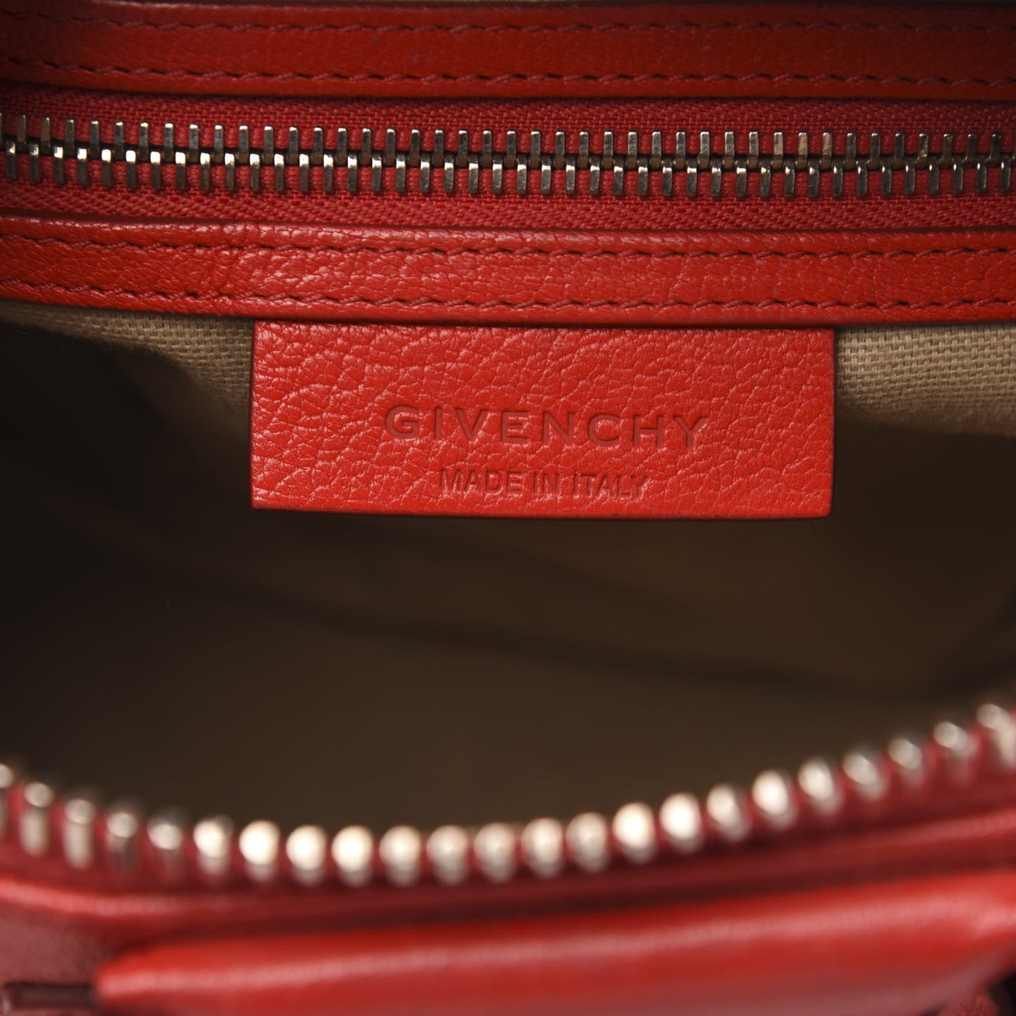 Sugar Goatskin Mini Antigona Medium Red