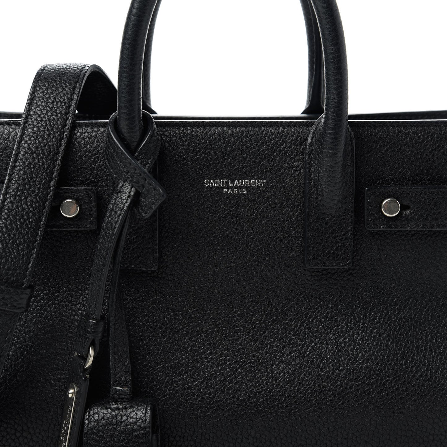 Grained Calfskin Nano Sac De Jour Souple Black