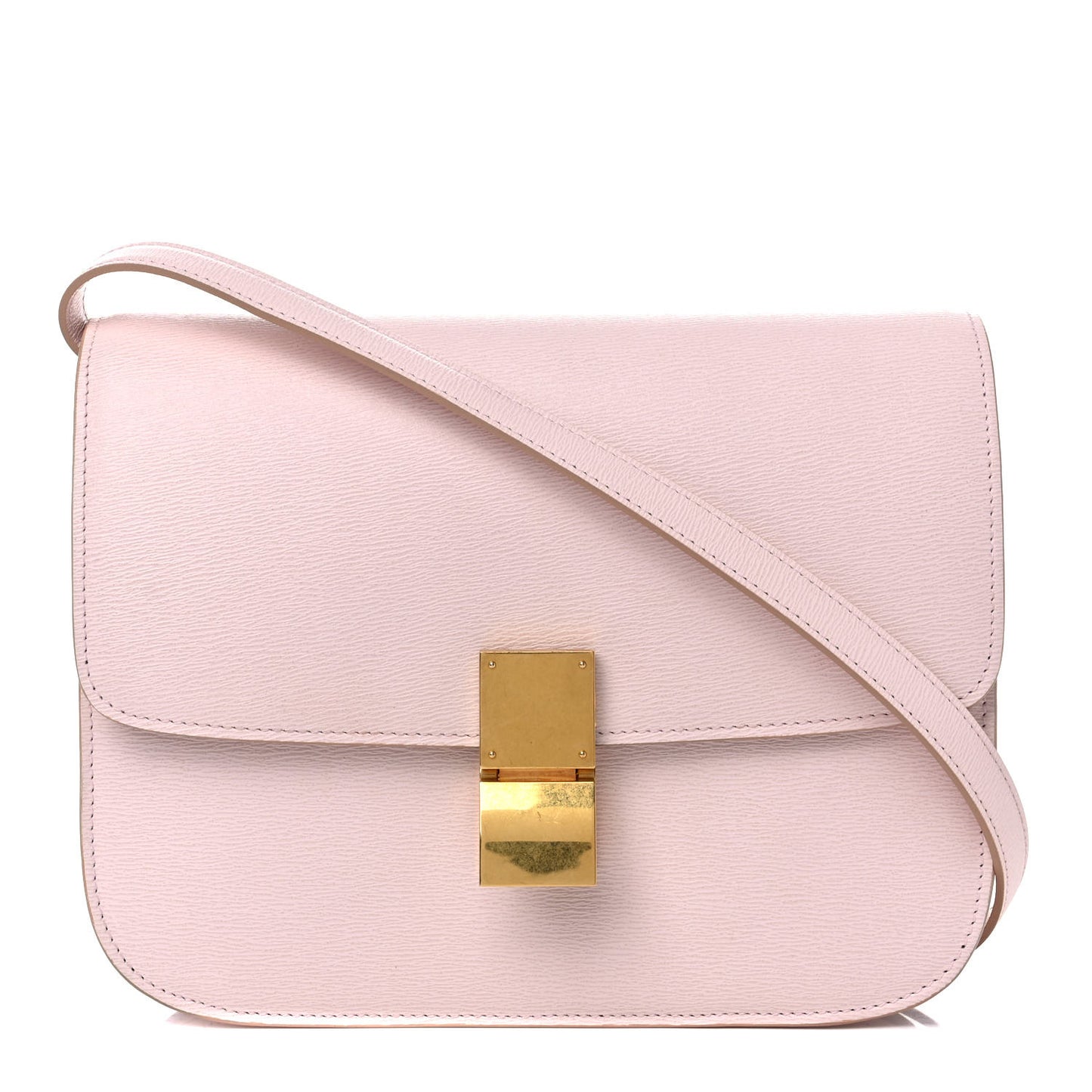 Liege Calfskin Medium Classic Box Flap Bag Blush